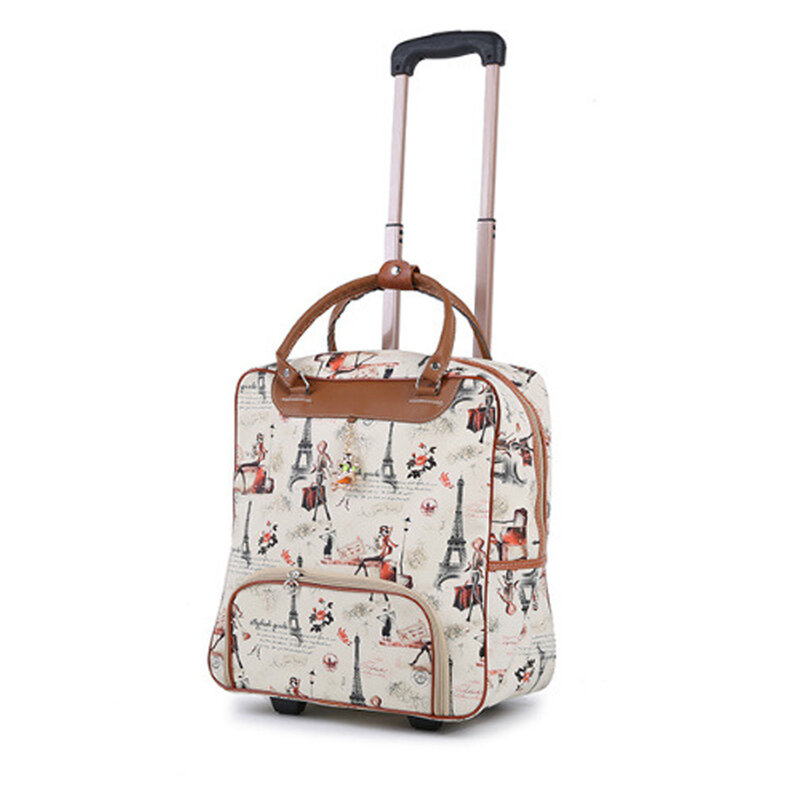 Полиуретан с фиксированным роликом, Женский чемодан на колесиках, дорожная стандартная сумка с несколькими отделениями, 30 литров