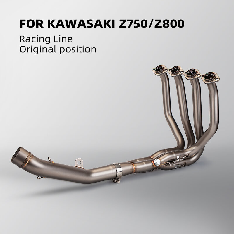 Tuyau de liaison de tube avant de moto, système d'accès complet pour Kawasaki z800 z750, Escape Slip-On, 51mm, allergique, Original