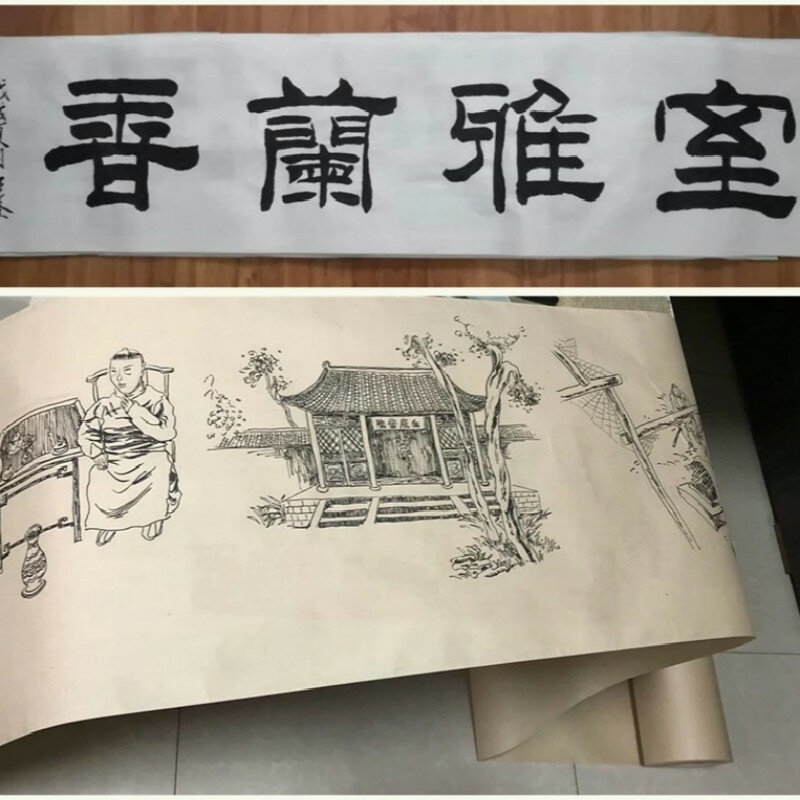 Rolling Xuan Papier chiński surowy ryż Papier obraz z kaligrafią Papier pół dojrzały Papier Xuan biały Rijstpapier Carta Di Riso