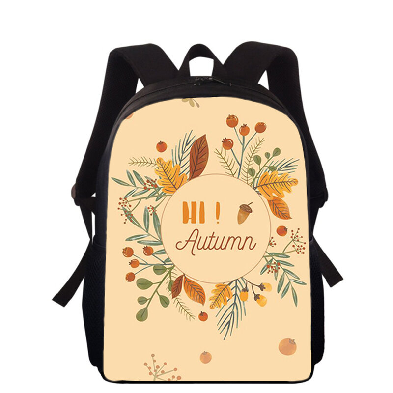 Jesienne liście jesienny lis cute cartoon 15 "3D plecak dla dzieci torby szkolne dla chłopców podstawowych dziewcząt plecak uczniów torby na książki szkolny