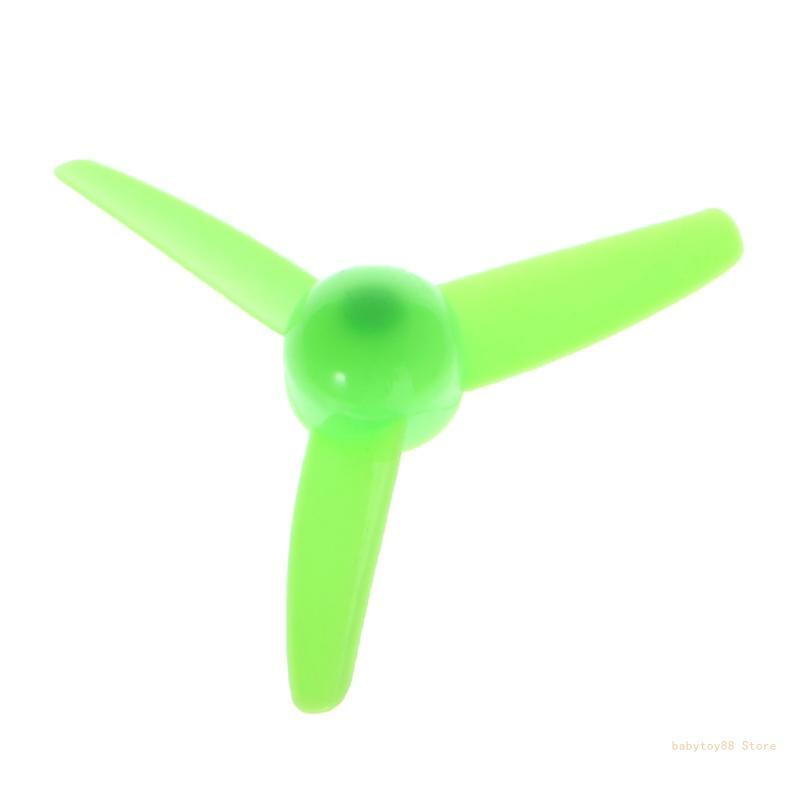 Y4UD – jouet d'énergie éolienne à trois pales, accessoires d'hélice en plastique, diamètre l'arbre 2mm, 1 pièce