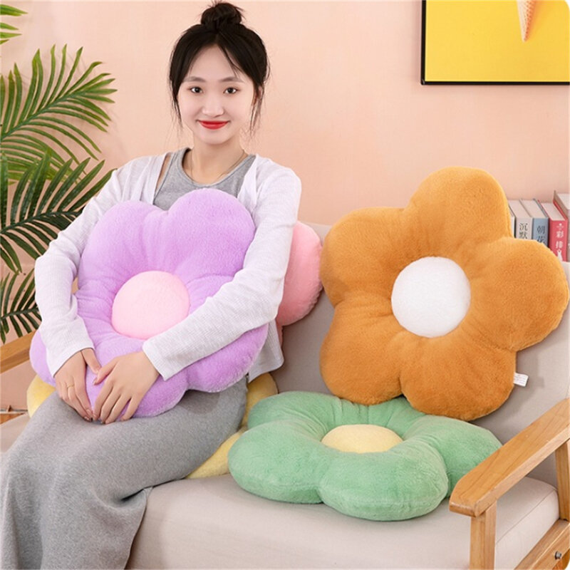 Flower Plush Throw Pillow Soft Plant Chair Cushion Living Bedroom Home Decorative Pillows Sofa Cushions Birthday Gifts