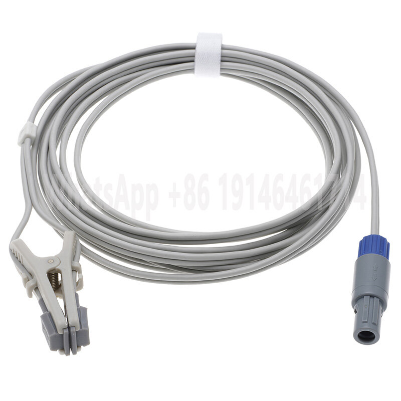 Spo2 sensor kompatibel edans m3 m3a m3b m8 m8a m8b m9 m9a m50 m80 im8 im8a/dixion monitor, finger/ohroximetrie kabel 6 pins 3 m.