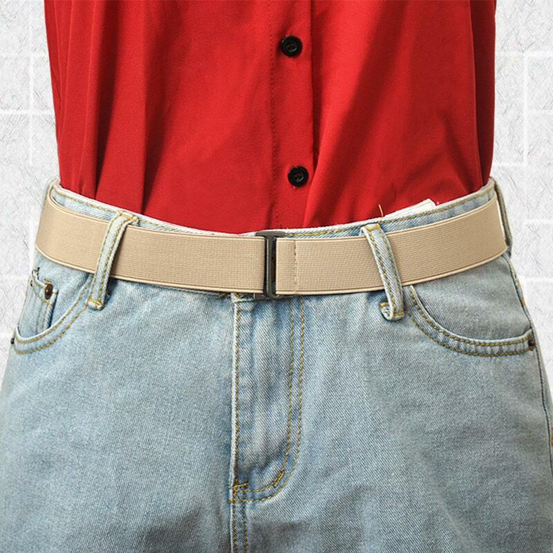 Cinturón Invisible elástico Delgado ajustable para Jeans, pantalones casuales, cinturón de vestido Simple, cinturón sin costuras para Jeans para mujer