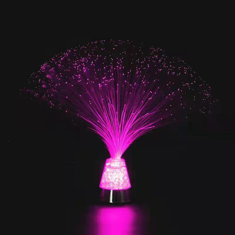 Разноцветная светодиодная волоконно-оптическая лампа, внутреннее украшение, центральный элемент, праздничная Свадебная лампа светодиодный ночсветильник, лампа