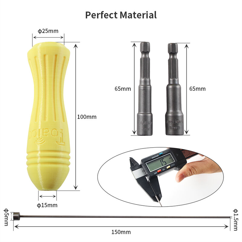 Toaiot-No Clogging Tube para Impressão 3D, Ferramenta de Limpeza, Extrusoras, Uso para M7, M8 Bicos, Acessório Impressora