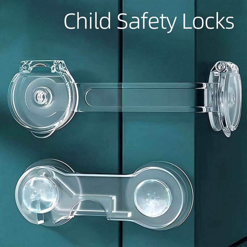 Kunci plastik multifungsi bayi, pelindung keamanan lemari laci pintu kulkas anak-anak