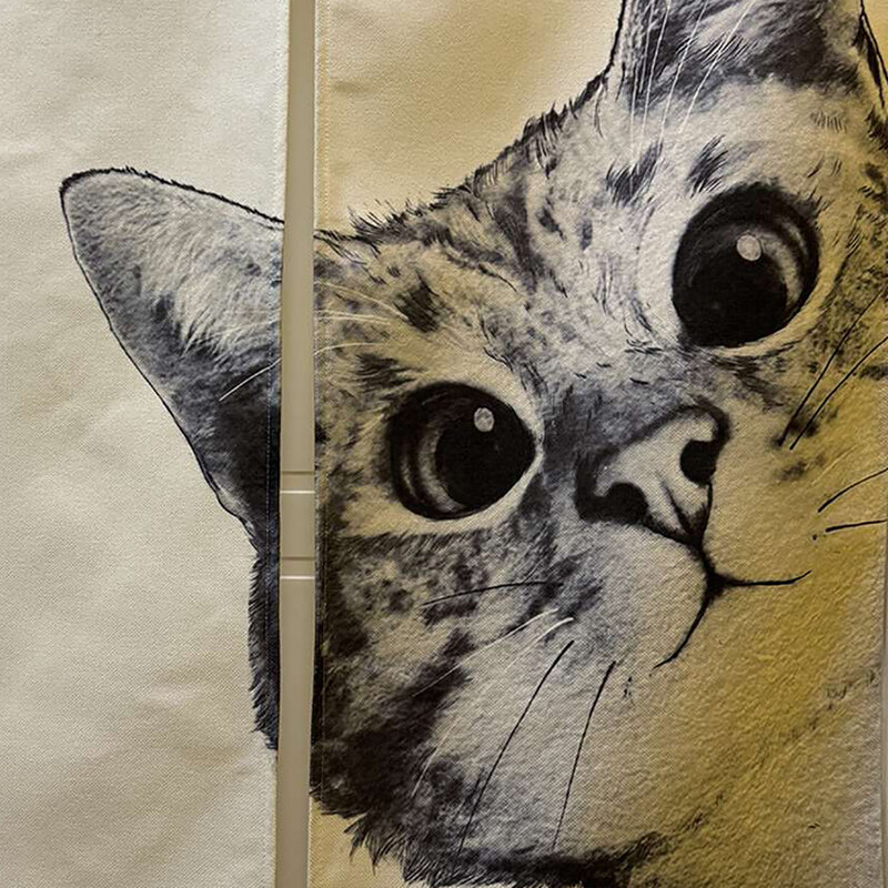 Von zu Hause japanische Noren niedlichen Katze Tür Vorhang Tapisserie Küche Bad Dekor Raum Trennwand Vorhang