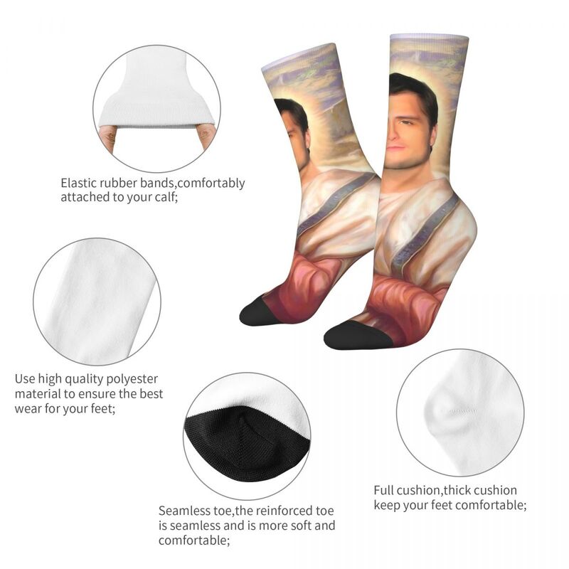 Josh Hutcherson Jesus Socks Men Women Fashion Funny Meme Socks Harajuku Spring Summer Autumn Winter Socks Gift