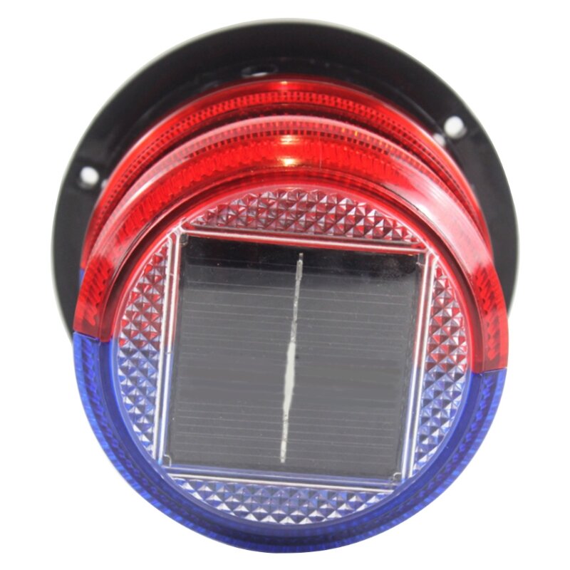 Solar warning light, car flash light, roof magnetic absorption red blue explosive flash LED light