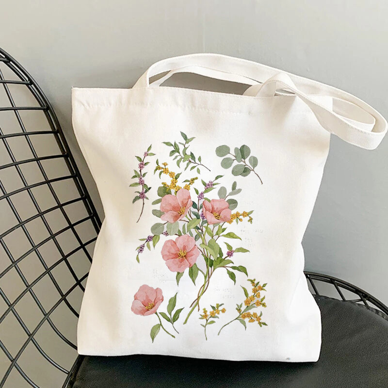 Reusable shopping bag fashion lady canvas tote bag print bag cartoon Bolsa De Compras shopping shoulder bag