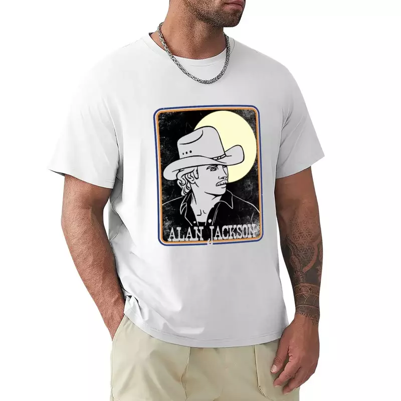 T-shirt Alan Jackson para Homem, Tamanhos Grandes, Camisetas para Homem