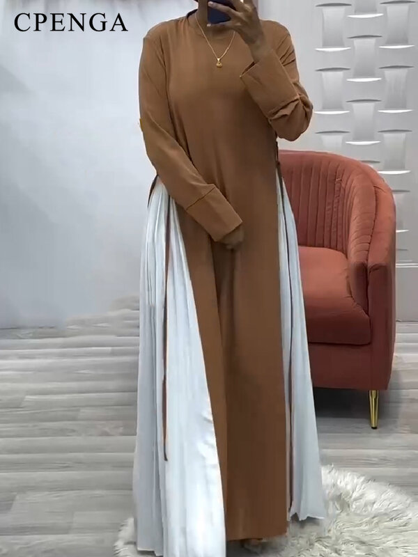 2024 Nieuw In Afrikaanse Jurk Voor Vrouwen Elegante Dame Avond Feestjurk Plus Size Casual Outfits Eid Islam Lange Mouw Kalkoenjurk