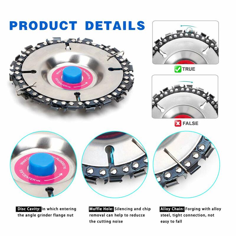 Angle Grinder Disc 9-Piece Set Chain Disc, Chain, Wood Shaping Disc, Quick Carving Disc, Sanding Grinding Wheels for Woodworking