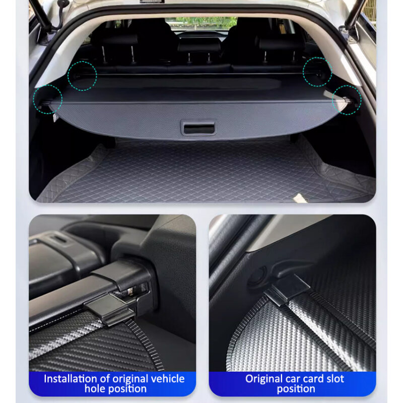 Car Rear Trunk Curtain Covers For Lynk & co 01 2017 2018 2019 Retractable Storage Trunk Rack Partition Shelters Auto Accessories