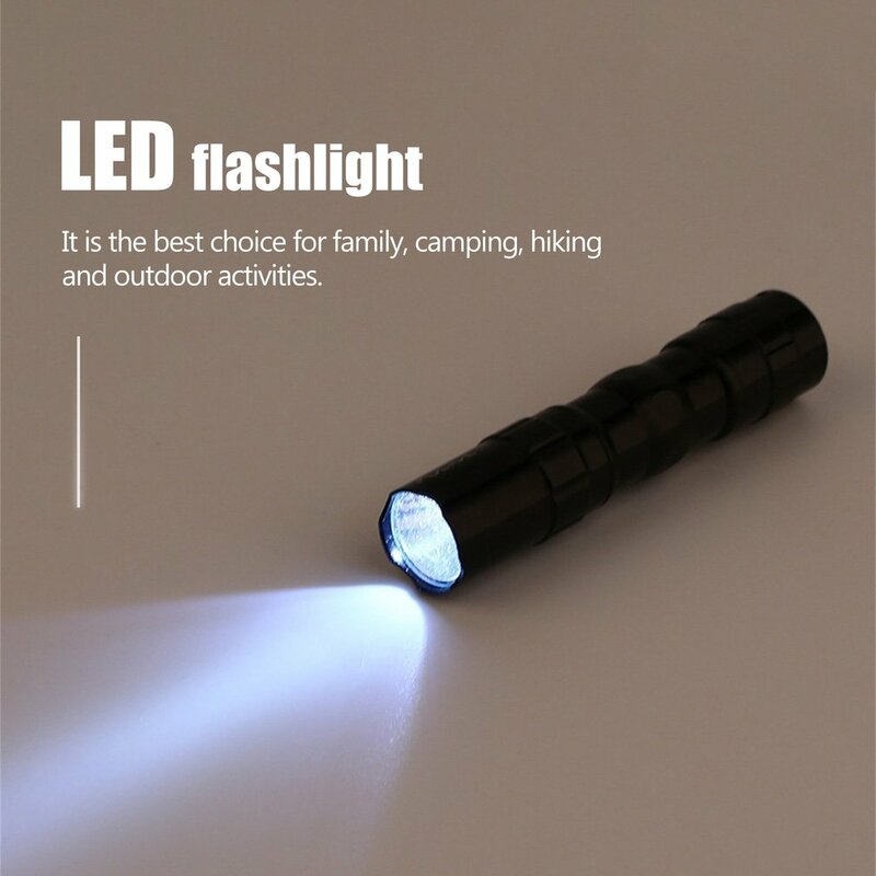 Senter LED Mini portabel tahan air baterai, untuk berkemah, bekerja, mendaki, perjalanan, 3W Ultra terang