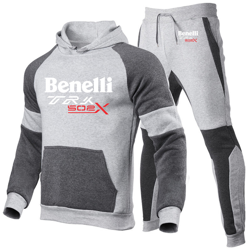 Benelli TRK 502X 2022 весенне-осенний спортивный костюм мужские модные толстовки мужские костюмы комплекты свитшот + спортивные брюки с капюшоном