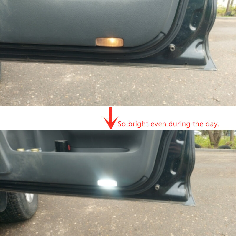 QCDIN 2 шт. Светодиодные Автомобильные дверные фары CANBUS стробосветильник свет для TOYOTA Prius 6000K Ультра яркий простой в установке сигнальный свет