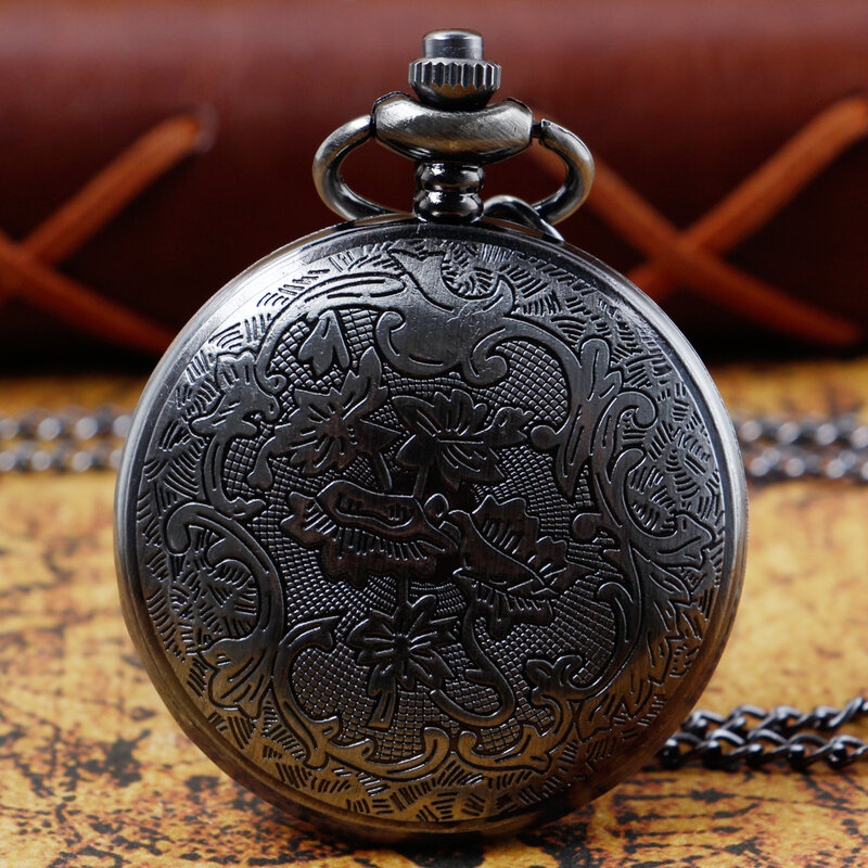 Ośmiornica z ażurową dekoracją kwarcowy zegarek kieszonkowy naszyjnik wisiorek na łańcuszku FOB antyczne staromodny zegar Unisex prezenty relogio masculino