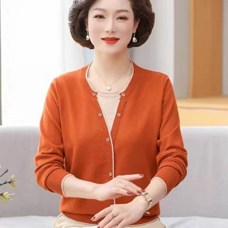 Elegante bottone lavorato a maglia impiombato finto due pezzi maglioni abbigliamento donna 2023 autunno inverno pullover Casual larghi top coreani