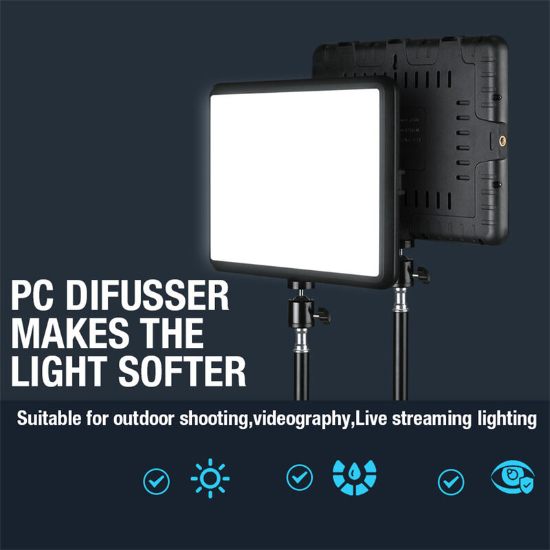 High Power 352 Led Video Light 2800K-7000K Panel Licht Studio Vul Lamp Fotografie Verlichting Foto W Licht Stand Voor Live Stream