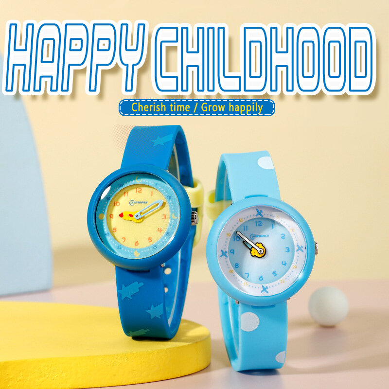 UTHAI Relógio Eletrônico de Quartzo para Crianças, Ponteiro Anime, Impermeável e Resistente Sísmico, Silicone, Meninos e Meninas, BK123Cute