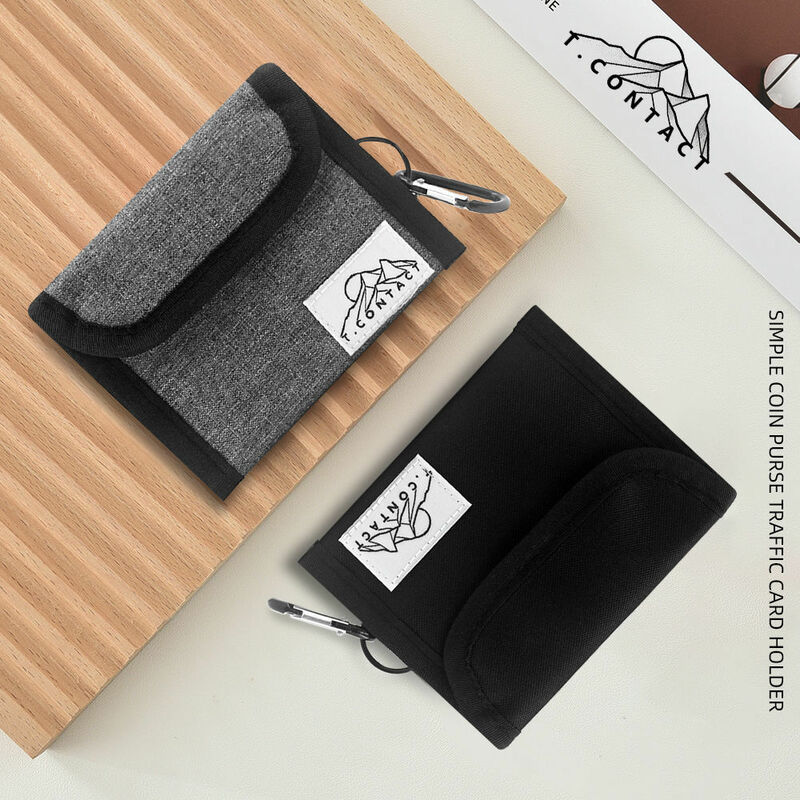 Mini billetera plegable multifuncional para hombres y mujeres, billetera multitarjeta de tres pliegues, Simple y creativa con personalidad