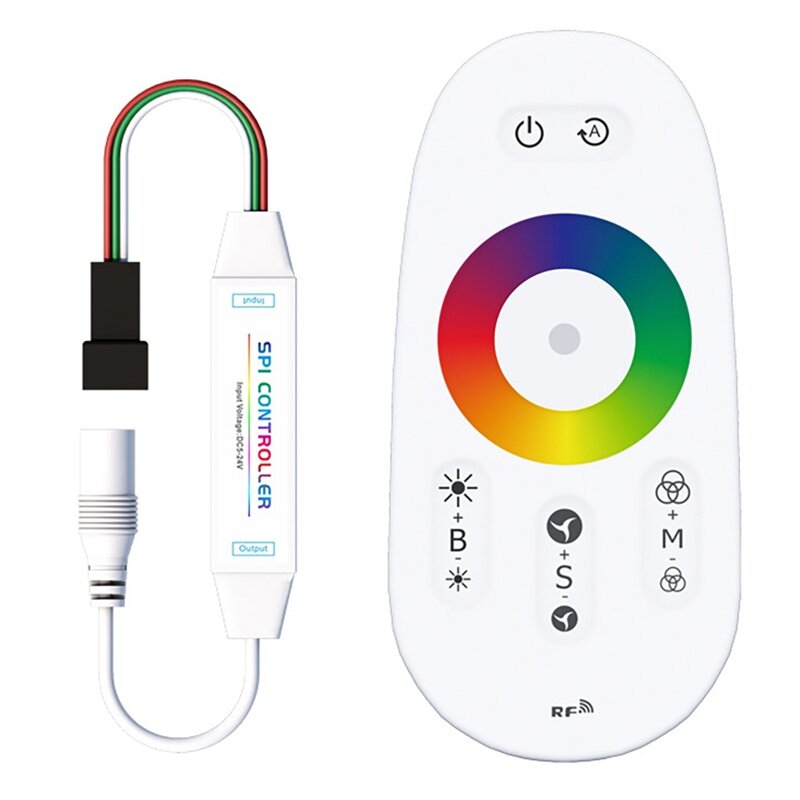 Led Controller Mini Symfonie 2.4G Draadloze Full Press 433 Rf Afstandsbediening Led Controller Marquee Dimmer (Rgb)