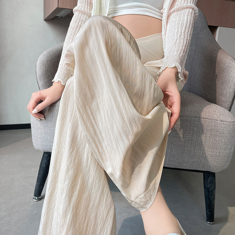 slouchy style pants for Maternity summer wide leg loose straight Across V trousers for pregnant women Yamamoto youth Pregnancy