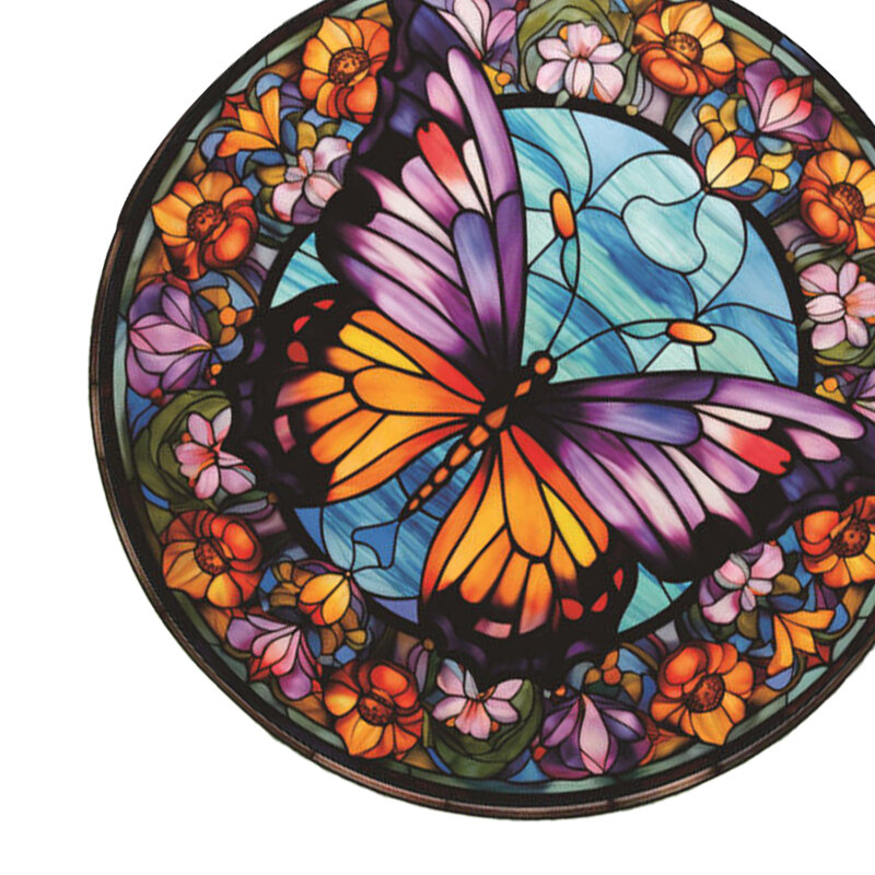 Ful Cirkelvormige Vlinderhanger Prachtig Design Decoratie Eenvoudige Installatie Vol Ronde Prachtige Bloemenkrans