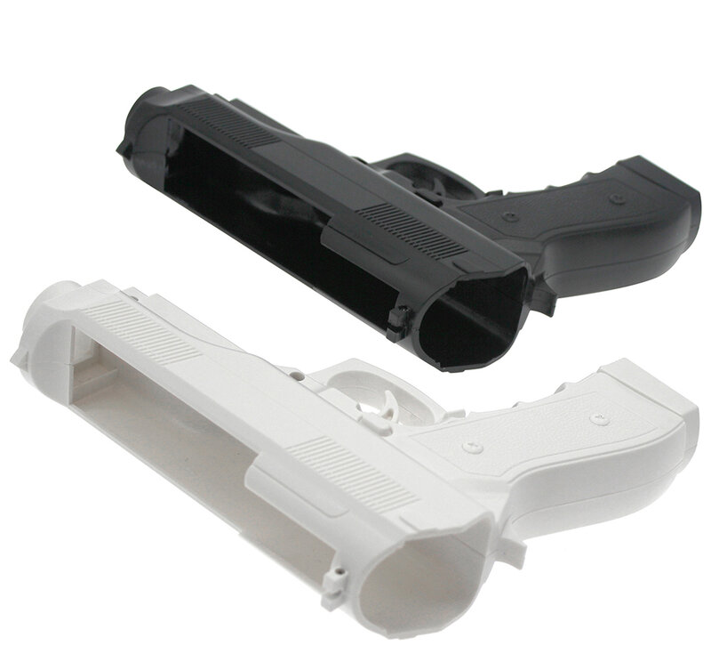 Ostent ปืนชิ้น/เซ็ตเบา2กระบอกปืนยิงมือยิงวิดีโอเกมกีฬาสำหรับ Nintendo Wii รีโมทคอนโทรลเกมอุปกรณ์เสริมการยิง