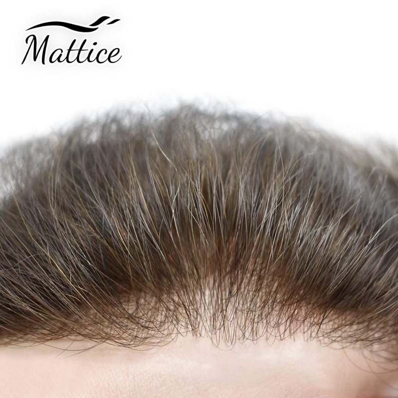 Thin Skin Toupee for Men All Transparent 0.04mm Super Thin Skin V-Loop Human Hair Replacements Systems Natural Hairline Wigs