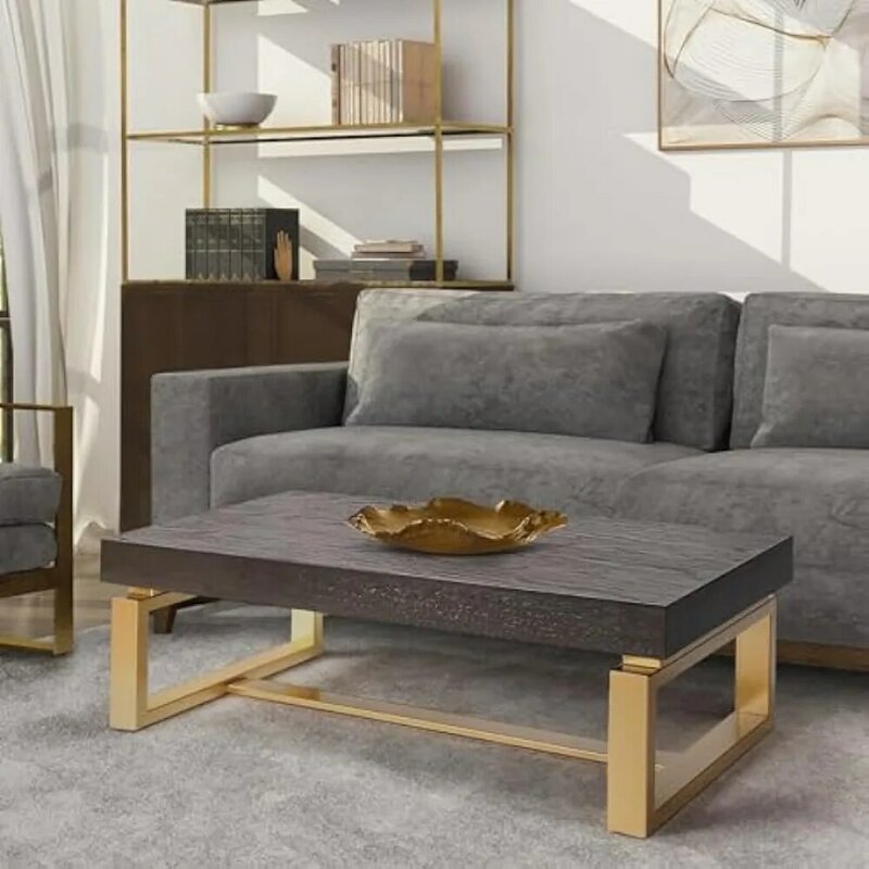 Marmor Couch tisch nordic 42 "l Service tische Bässe moderne Bauernhaus Rechteck Holz Tischplatte mit goldenen Beinen Mesa seitlichen Kaffee
