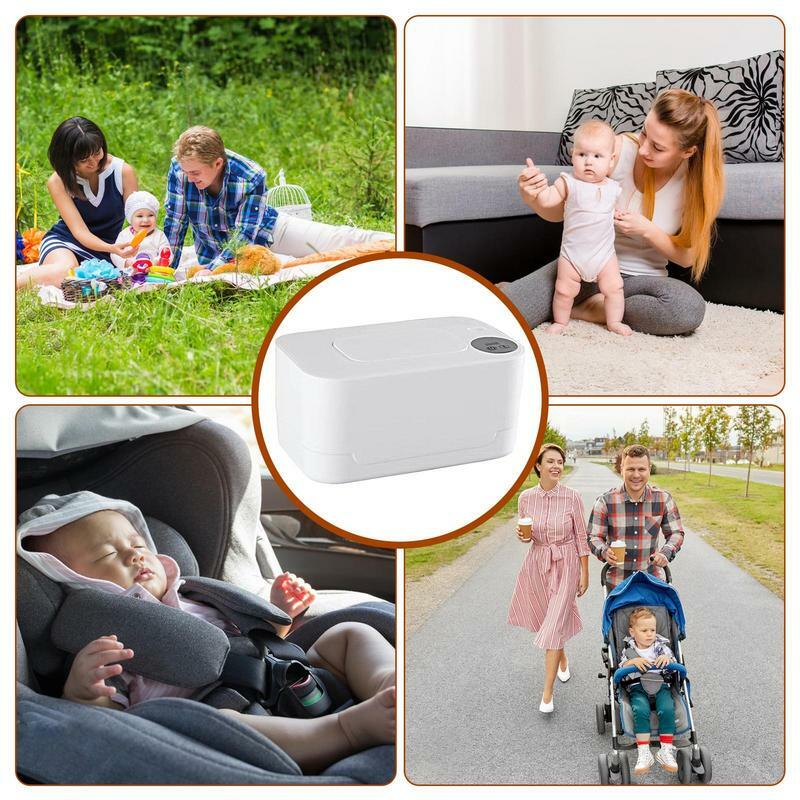 Chauffe-lingettes portable USB pour bébé, support thermique, distributeur de serviettes chaudes, boîte chauffante pour la maison et la voiture, mini chauffe-papier de soie