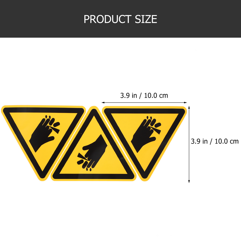 Attenzione Pinch Point tenere le mani adesivi di avvertimento del segno trasparente per la cura dell'applique della macchina