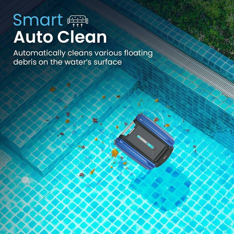 Betta SE Solar Powered Automatic Robotic Pool Skimmer Cleaner with 30-Hour Continuous Cleaning Battery Power and Re-Engineered