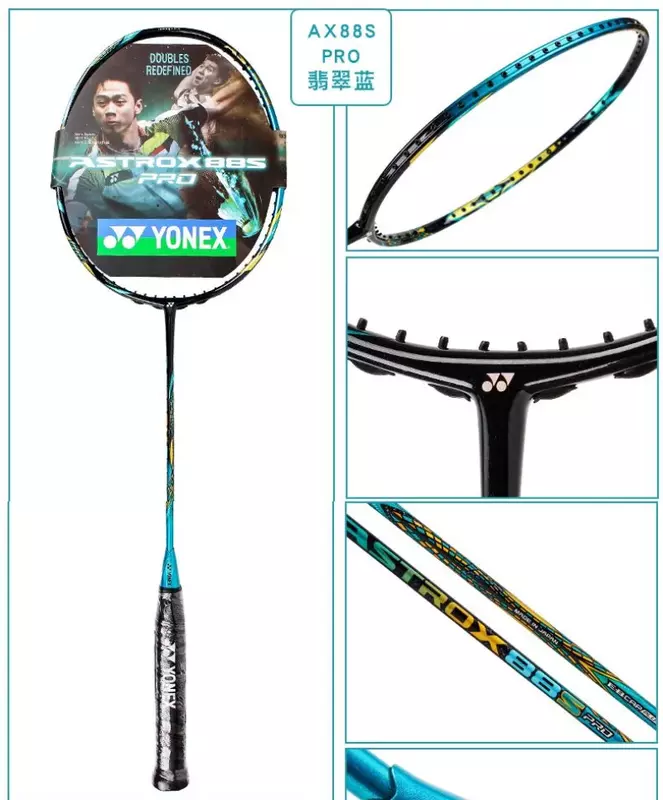 Yonex-raquete de badminton, AX99 Pro, AX88D branco pro ouro AX88S Pro, NF1000Z azul, fibra de carbono, raquete profissional do escritório