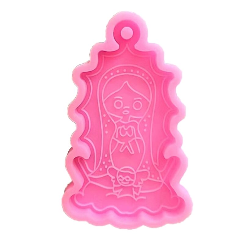 Collane religiose Ciondolo Stampo in resina epossidica Portachiavi Ornamento decorativo Stampo in silicone Strumento di colata