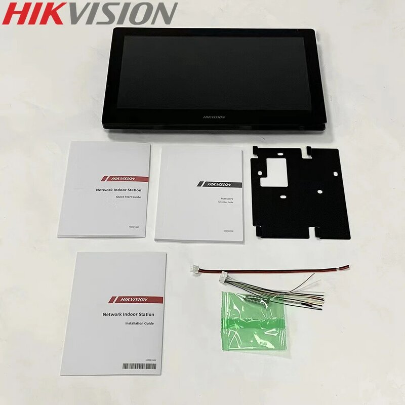 HIKVISION-intercomunicador con pantalla táctil de 10 ", dispositivo de intercomunicación IP con WiFi, Visor de puerta, timbre, conversación bidireccional, desbloqueo remoto, DS-KH8520-WTE1