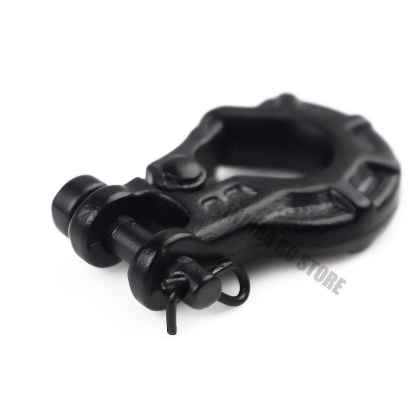 1Pair Black Metal RC Crawler Car Simulation Winch Hook for 1/10 TRX-4 Axial SCX10 90046 90047 D90 D110 Tamiya CC01