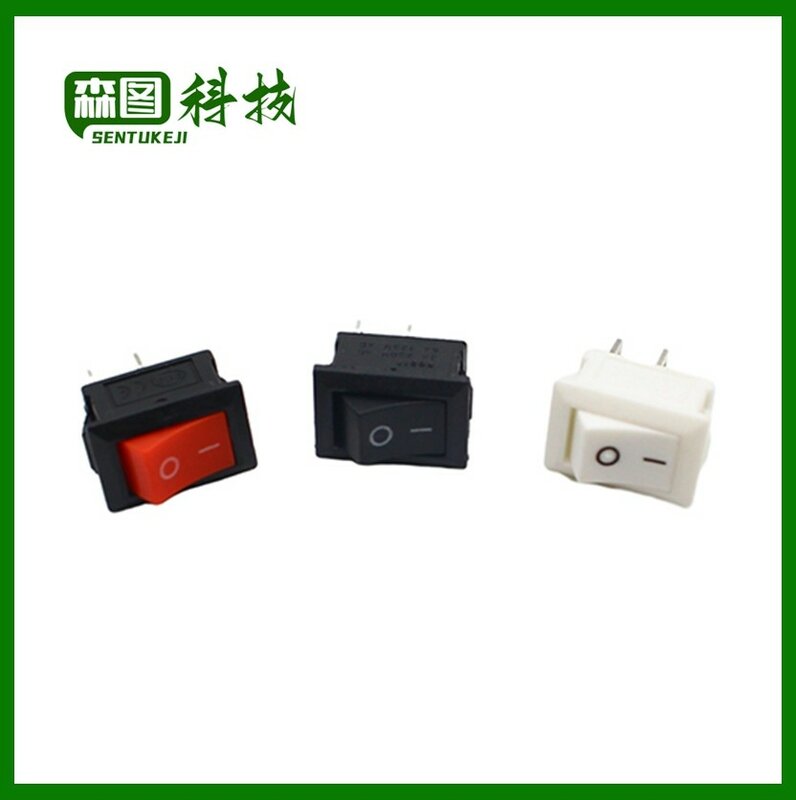 Interruptor de botón pulsador piezas, 10x15mm, SPST, 2 pines, 3A, 250V, KCD11, interruptor basculante de encendido/apagado a presión, 10MM x 15MM, negro, rojo y blanco