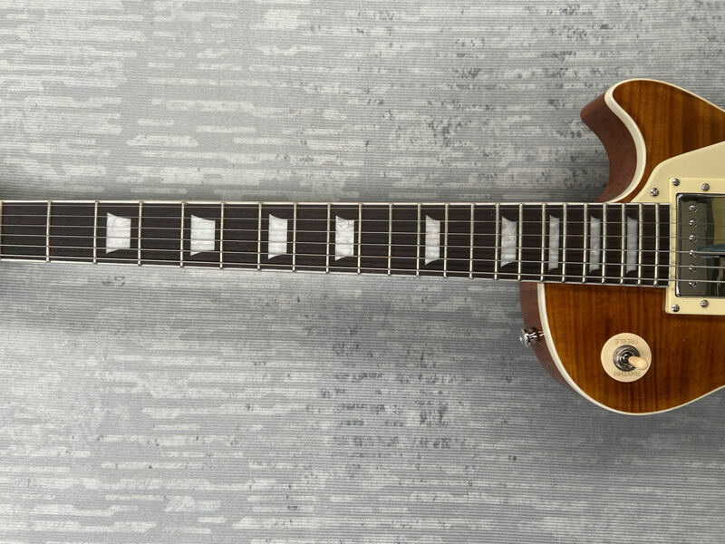 Gib $ on logo gitar, dibuat di Cina, warna berasap, dapat disesuaikan, kualitas tinggi tubuh mahoni, fingerboard rosewood, gratis pengiriman