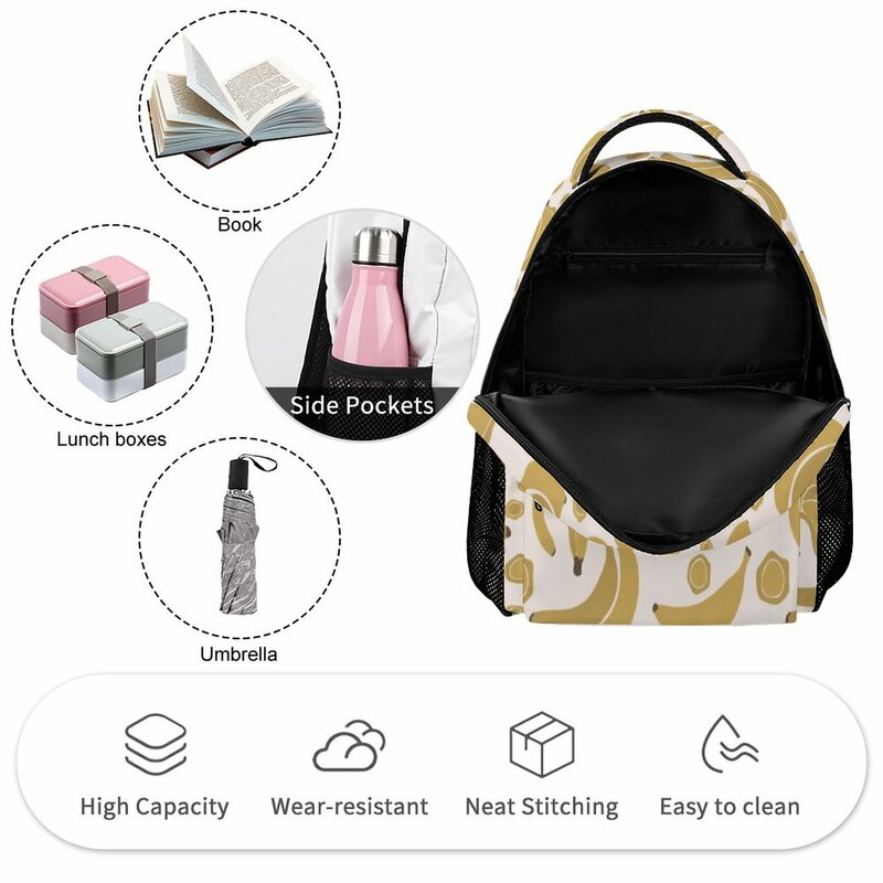 กระเป๋านักเรียนสำหรับเด็กผู้หญิง, กระเป๋าเป้สะพายหลังซิปคู่กระเป๋าใส่หนังสือกระเป๋าเป้อเนกประสงค์