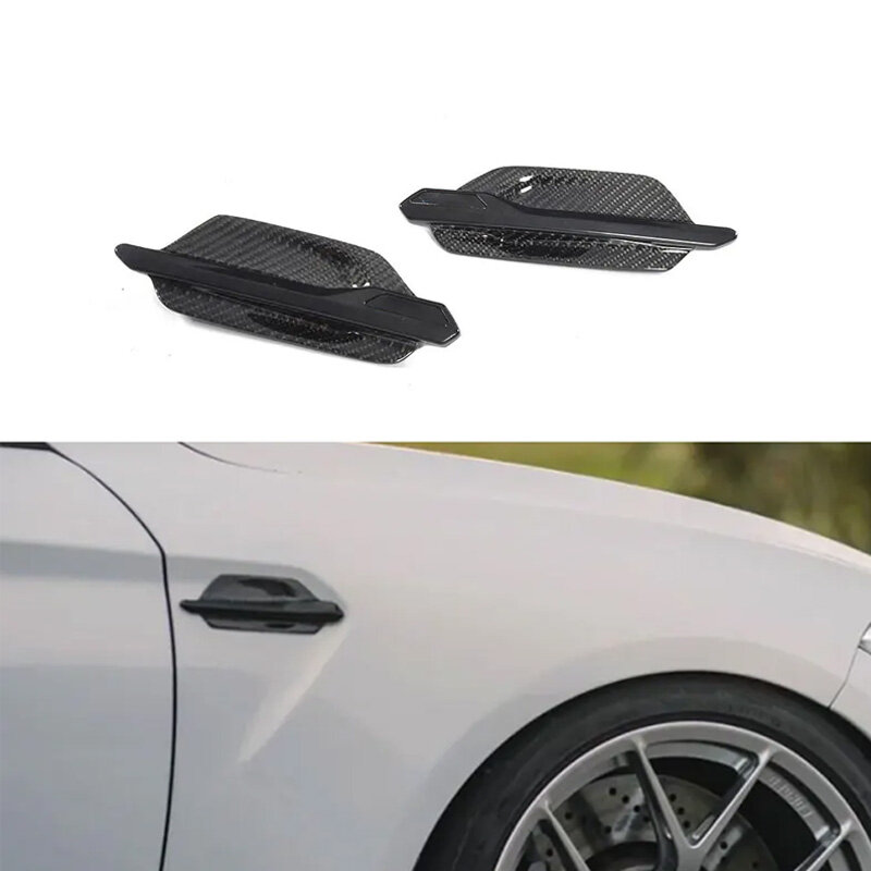 Włókno węglowe M2 otwory przedni błotnik dla BMW F87 M2 2016-2017 panele boczne nadwozia błotnik Panel silnika Decoratio
