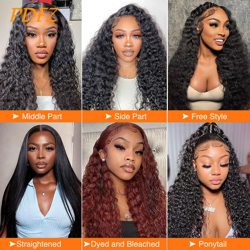Curly Lace Front Human Hair Wig 13x4 Lace Front Wigs Human Hair HD Lace Frontal Wig Glueless Wigs Human Hair Pre Plucked Pre Cut