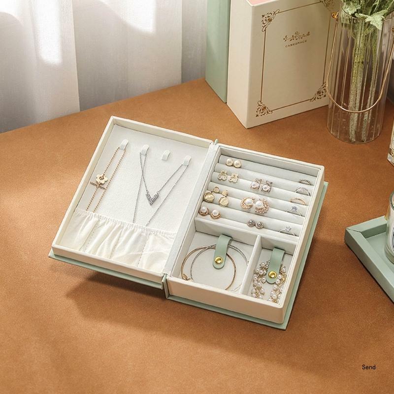 Jewelry  Travel Jewelry Box Necklace Stand Display Tray Storage Box