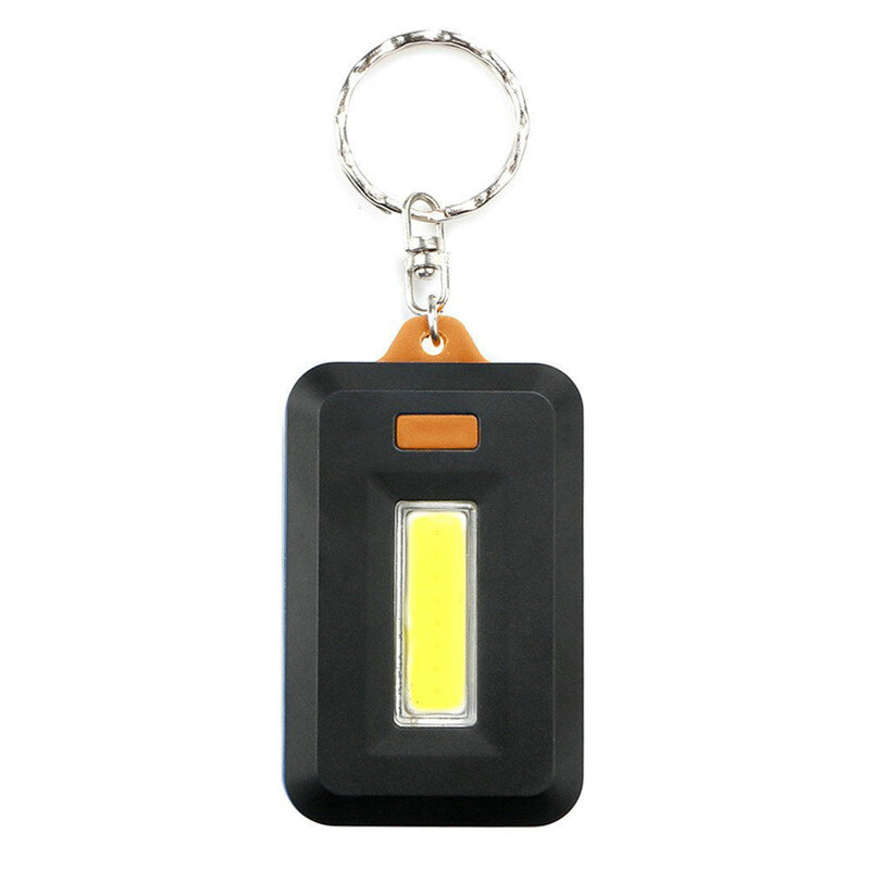 1 قطعة المحمولة صغيرة COB LED المفاتيح مضيا مفتاح سلسلة كيرينغ الشعلة ضوء مصباح مع حلقة تسلق للتخييم التنزه الصيد