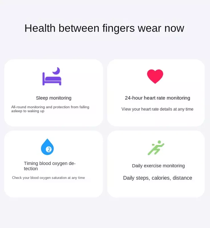 Waterproof Smart Heart Rate Passo Monitoramento Anel, Multi-Sport Modos, Bluetooth, Sleep Tracker, Dedo, Xiaomi, IOS, Android