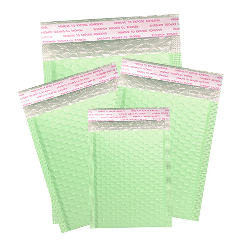 Impermeável Envelope Bolha para Embalagem de Presente, Mini Mailer Bubble, abacate saco de plástico verde, pequeno Envelope, Suprimentos Bussniess, 7 Tamanhos