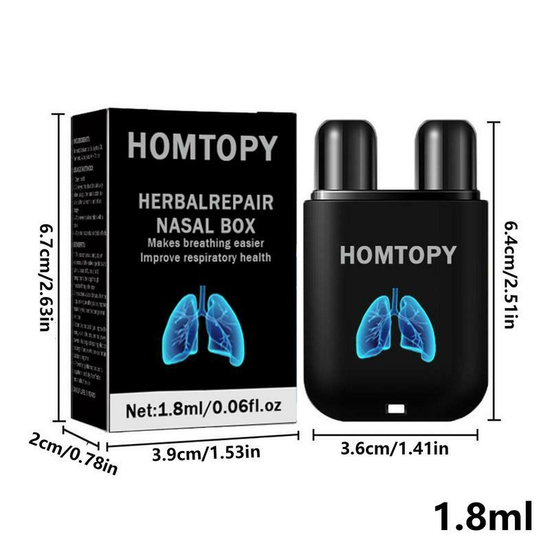Tongkat Inhaler hidung alami Inhaler Herbal, tongkat kotak hidung perbaikan Herbal lubang ganda untuk pembersih hidung alami dan cepat